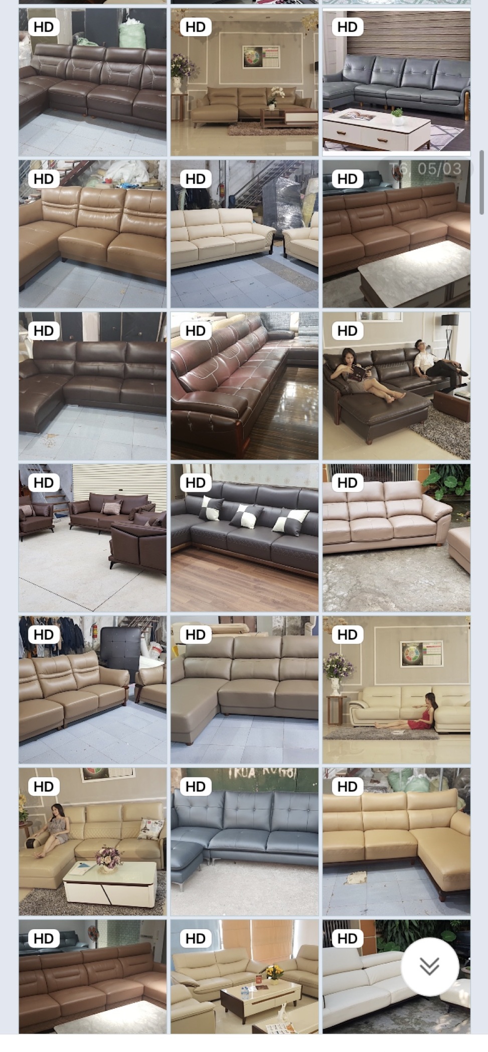Các mẫu sofa được sản xuất chuyên nghiệp