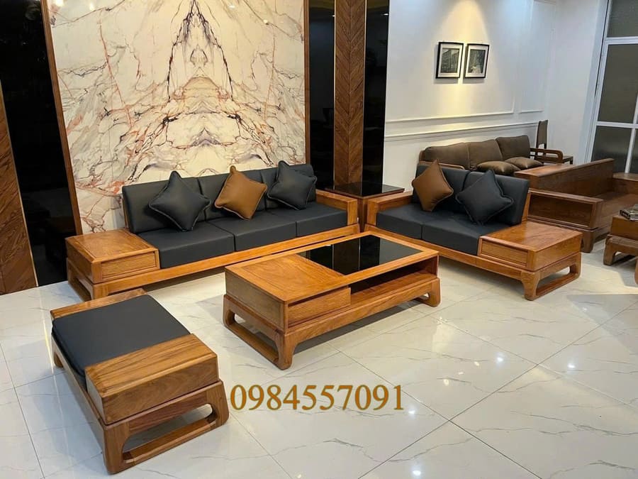 May đệm ghế salon gỗ